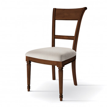 Sedia Edera in legno massello con seduta imbottita