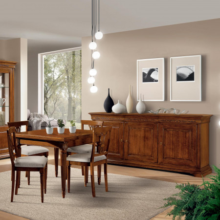 Credenza Edera tre porte intagliata