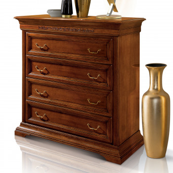 Comò Edera 5 cassetti intagliato