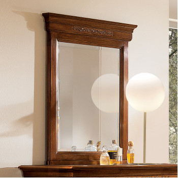 Specchiera Edera rettangolare intagliata