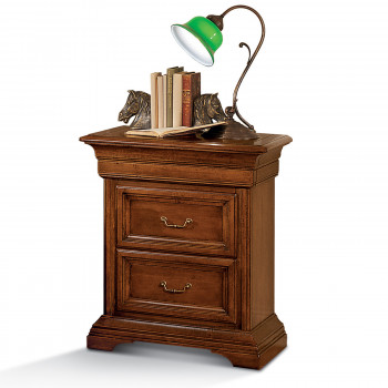 Comodino Edera 3 cassetti liscio in stile classico