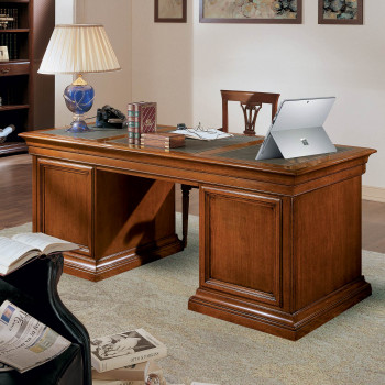 Scrivania Edera con cassetti con piano rivestito