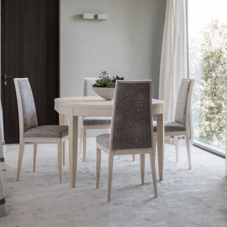 Tavolo con decoro foglia allungabile da 180x110 a 230x110
