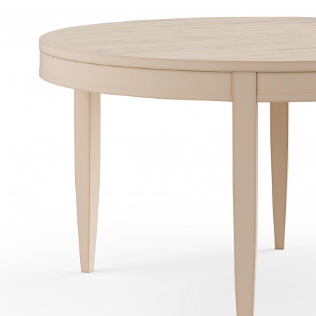 Tavolo rotondo con decoro onda, dettaglio delle gambe