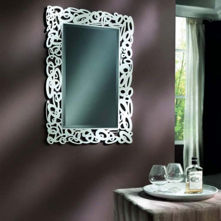 Specchiera floreale specchio molato