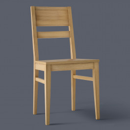 Sedia Dama in frassino con seduta in legno