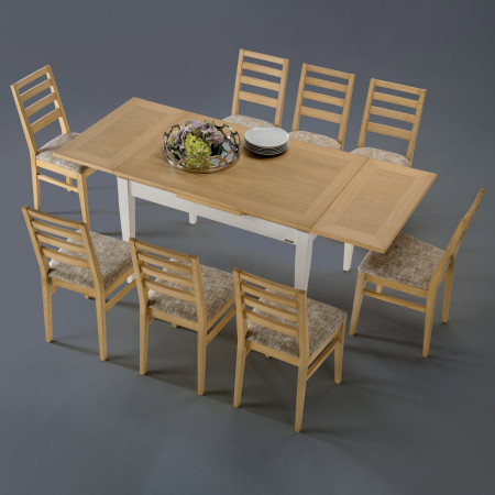 Tavolo allungabile in frassino 130x85 a 210x85 ambientato