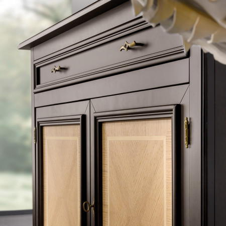 Credenzina classica 2 porte 1 cassetto con intarsio
