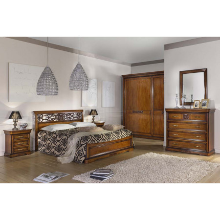 Specchiera rettangolare con specchio e cornice sagomata