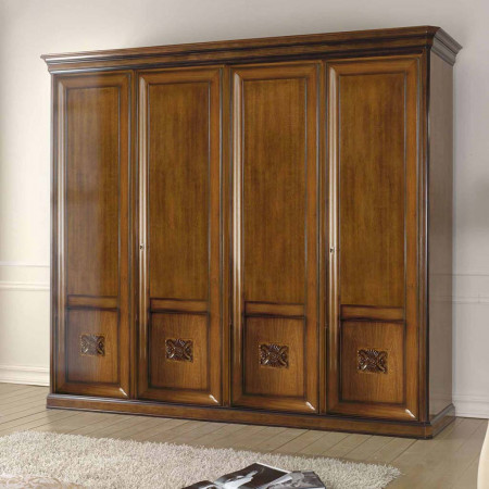 Comò con cassetti intaglio floreale legno toulipier