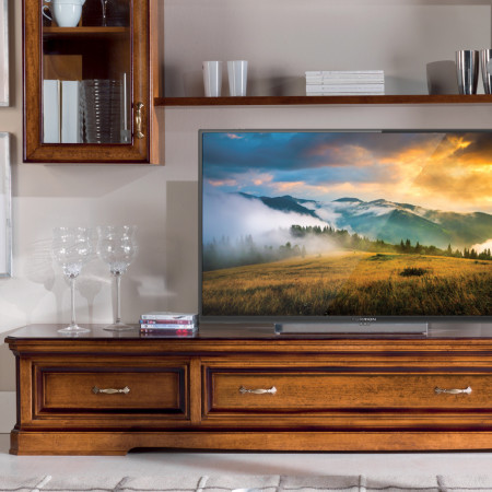 Composizione con base TV Toulipier e vetro semplice