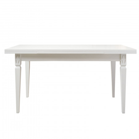 Tavolo allungabile 160x80 a 240x80, dettaglio gambe intagliate