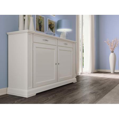 Credenza 2 porte con pannello liscio in ambientazione