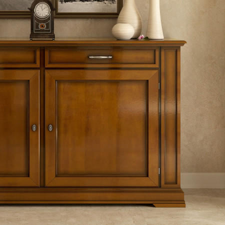 Credenza 2 porte con pannello liscio, dettaglio ante