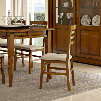 Sedia con fondino imbottito, dettaglio schienale