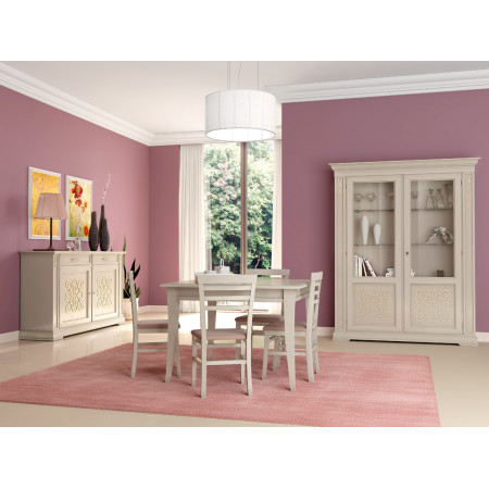 Credenza 2 porte con decoro in rilievo