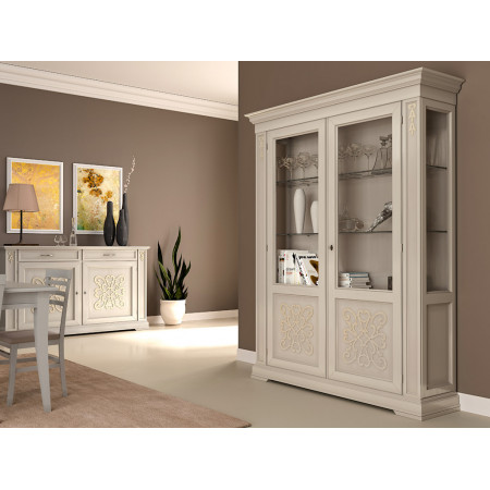 Credenza 2 porte con decoro in rilievo