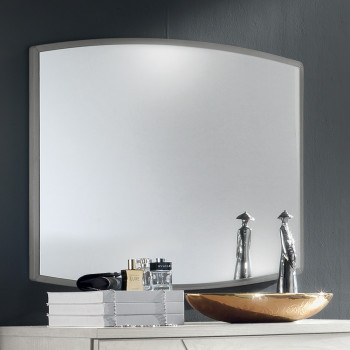 Specchio con cornice in legno massello di frassino