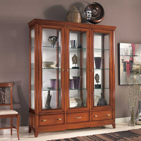 Argentiera 3-ante, vetrina elegante in legno