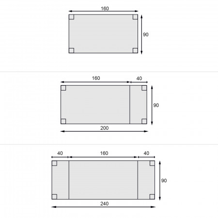 Tavolo rettangolare 160/240x90 contemporaneo