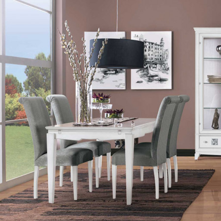 Credenza 2 ante battenti 7 cassetti, dettaglio legno