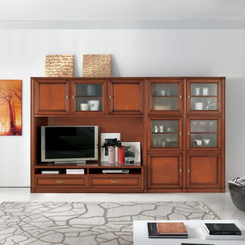 Sistema componibile a spalla alto cm 193 in soggiorno