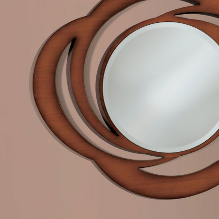 Specchiera Tornado dettagli cornice in legno