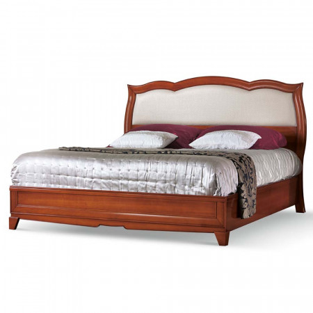Letto imbottito misura interna 198,5x162, legno e tessuto