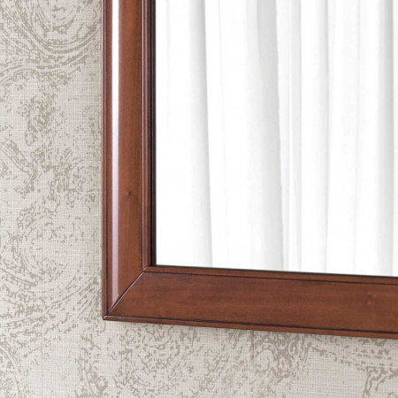 Specchiera semplice in legno, dettaglio cornice