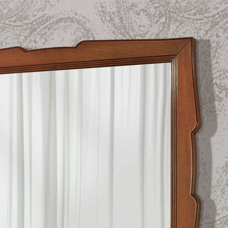 Dettaglio cornice specchiera rettangolare legno