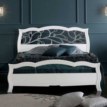 Letto floreale interno 198,5x162, dettaglio testata