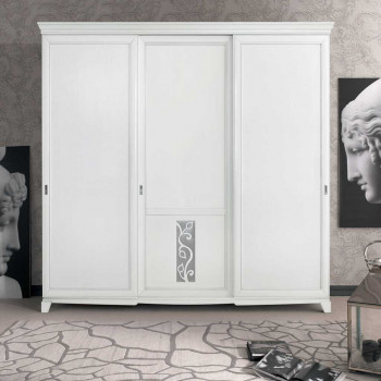 Armadio con anta centrale ornata 246 cm, dettaglio decoro