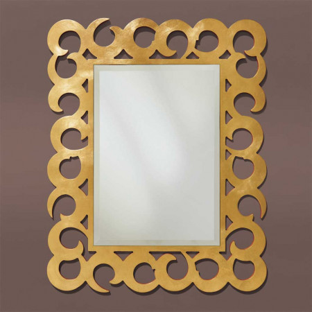 Specchiera foglia oro specchio molato