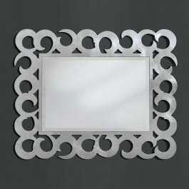 Specchiera foglia argento specchio molato