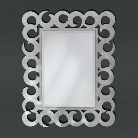 Specchiera foglia argento specchio molato
