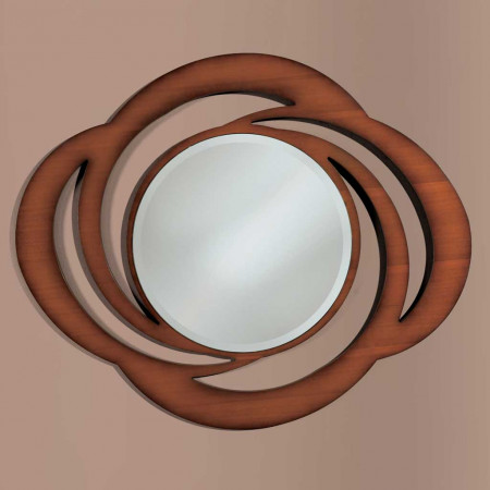 Specchiera traforata Giorgia con volute in legno