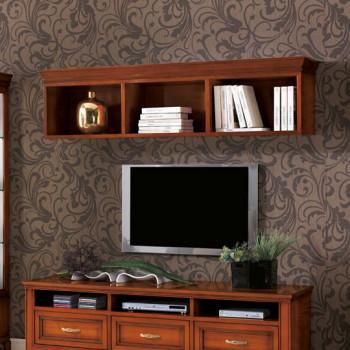 Pensile orizzontale con 3 vani a giorno su parete