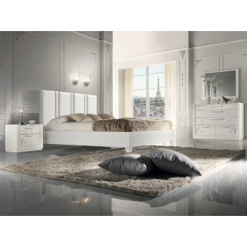 Camera da letto Giselle, design elegante in legno