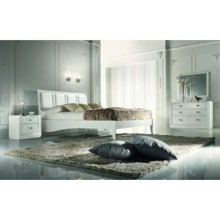 Letto imbottito in stile classico contemporaneo