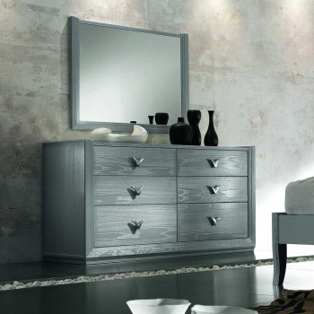 Comò con 6 cassetti in legno massello di frassino