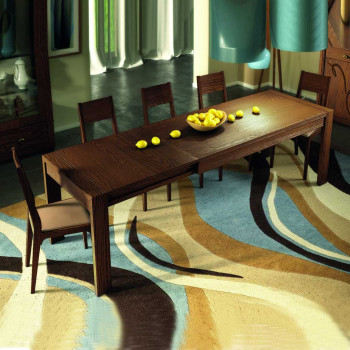 Tavolo contemporaneo allungabile da 160x90 a 240x90 in ambiente moderno