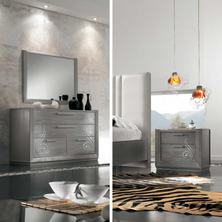 Letto imbottito in stile classico contemporaneo con dettaglio testata