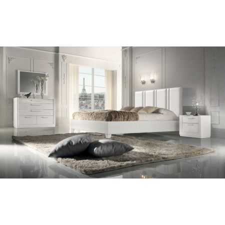 Letto imbottito in stile classico contemporaneo