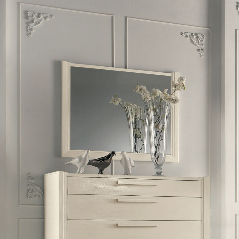 Specchiera con Cornice 160x7x85H cm. Giselle Colore Bianco Prezzo