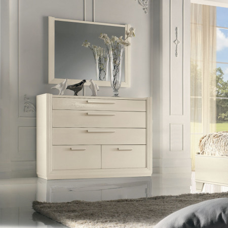 Specchiera rettangolare classica contemporanea con cornice in legno
