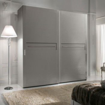 Armadio 2 ante scorrevoli in frassino grigio