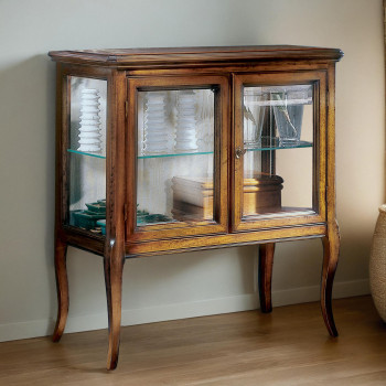 Vetrinetta classica con ante in vetro molato