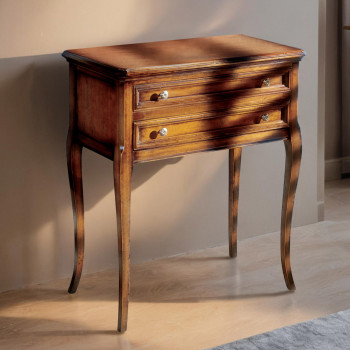 Portatelefono gambe sagomate 2 cassetti legno toulipier