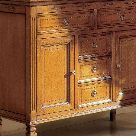 Credenza con due ante 5 cassetti