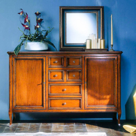 Credenza sala da pranzo classica con dettagli in legno toulipier